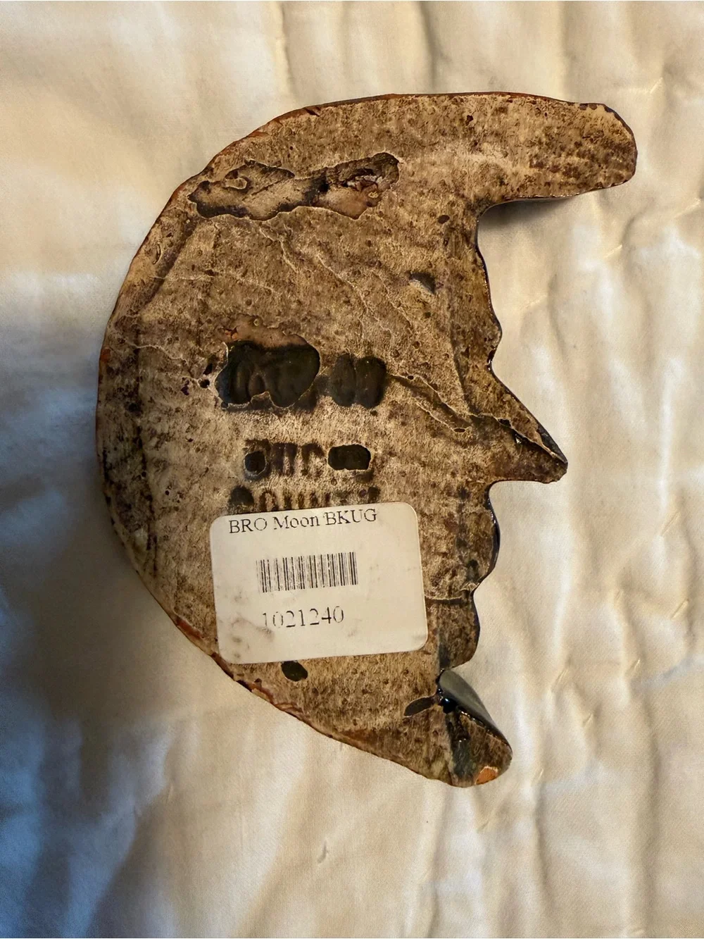 Mercer Moravian  Glazed Ceramic Crescent Moon Tile, Bucks County, PA